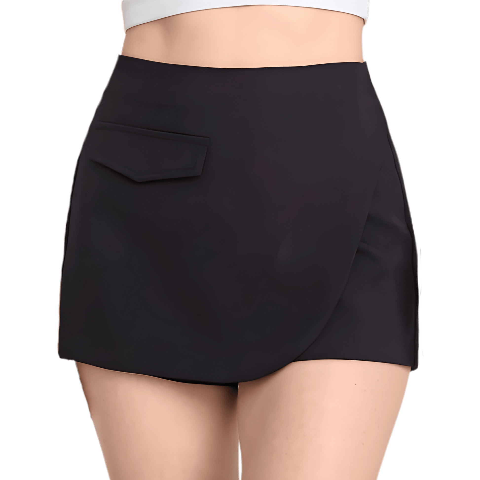 Short Falda Cartera Simulada Faldón Semicircular Talle Alto - AIDEE GIAN