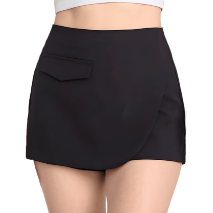 Short Falda Cartera Simulada Faldón Semicircular Talle Alto - AIDEE GIAN