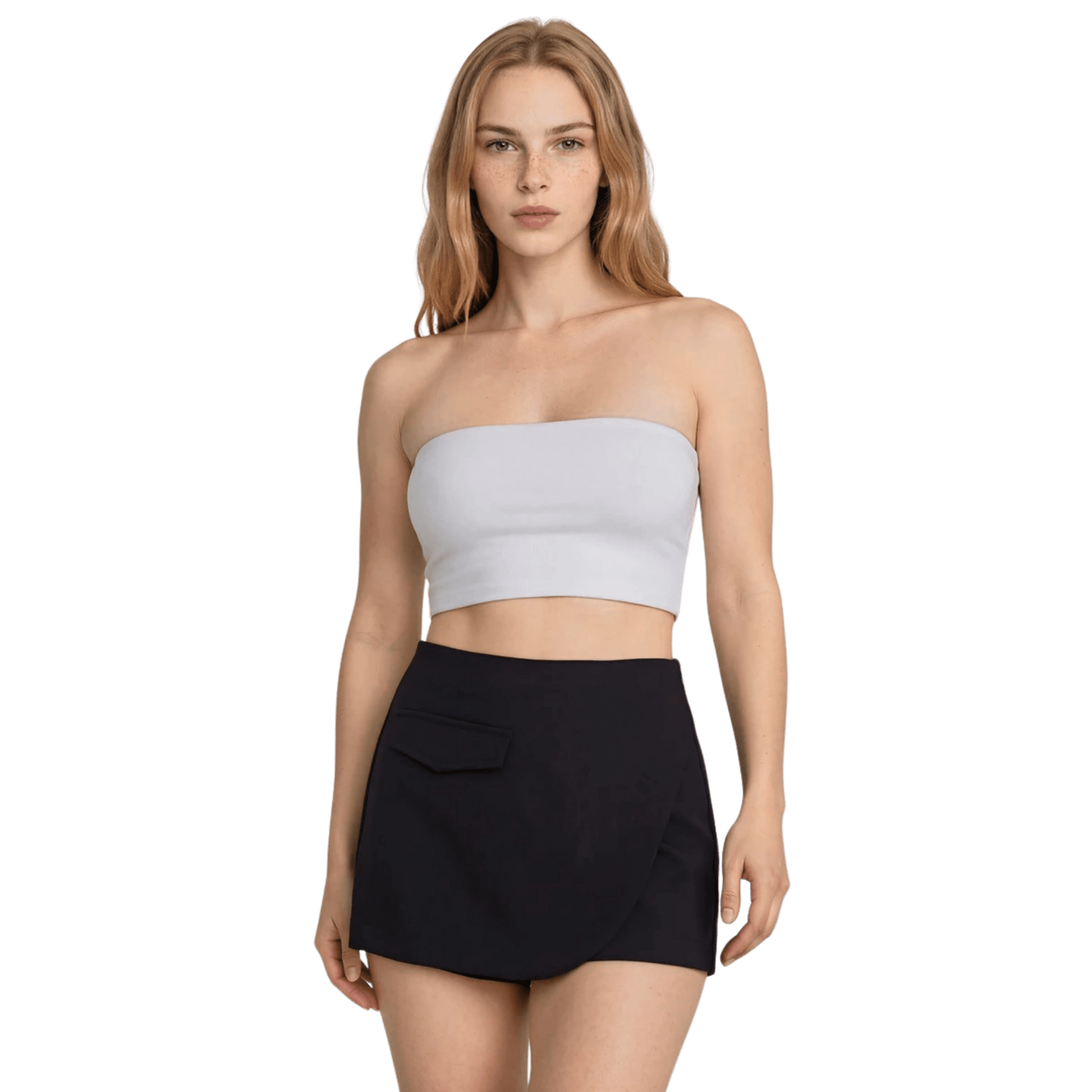 Short Falda Cartera Simulada Faldón Semicircular Talle Alto - AIDEE GIAN