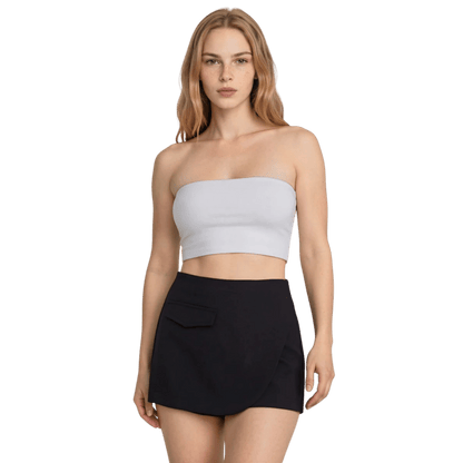 Short Falda Cartera Simulada Faldón Semicircular Talle Alto - AIDEE GIAN