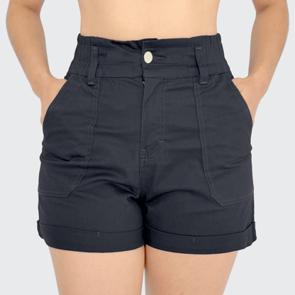 Short Casual Mujer Juvenil Gabardina Cintura Con Elástico - AIDEE GIAN