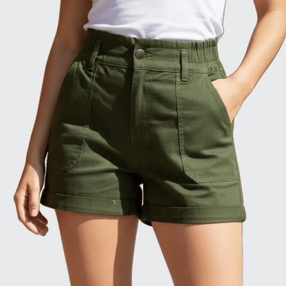 Short Casual Mujer Juvenil Gabardina Cintura Con Elástico - AIDEE GIAN