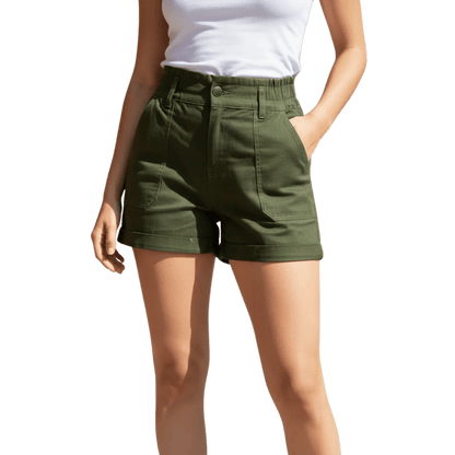 Short Casual Mujer Juvenil Gabardina Cintura Con Elástico - AIDEE GIAN