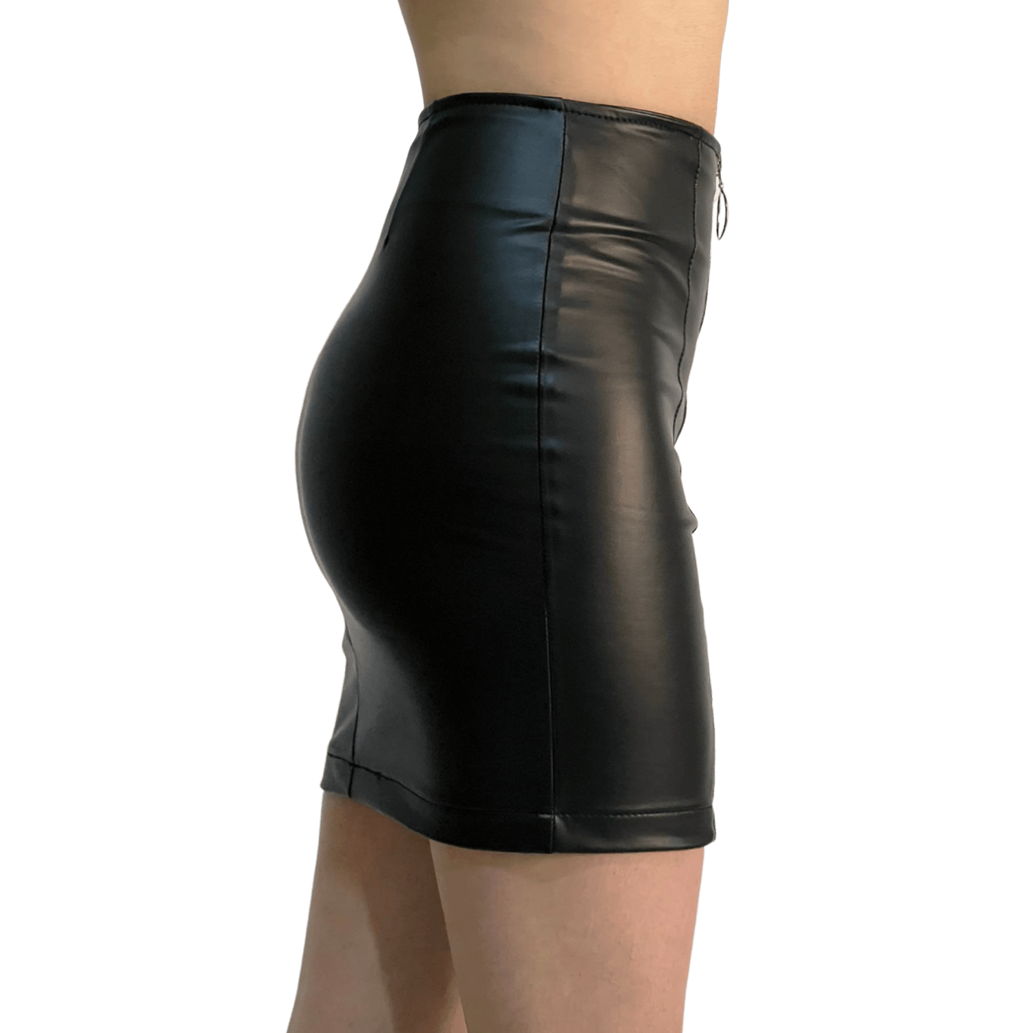 Falda Vinipiel Con Cierre Metálico al Frente - AIDEE GIAN