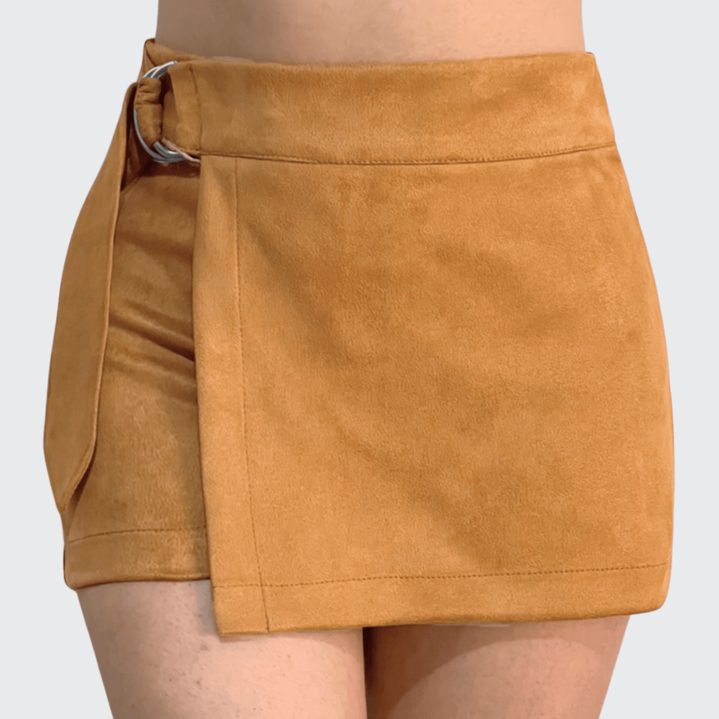 Short Falda Hebilla Metálica Doble D Tacto Aterciopelado - AIDEE GIAN
