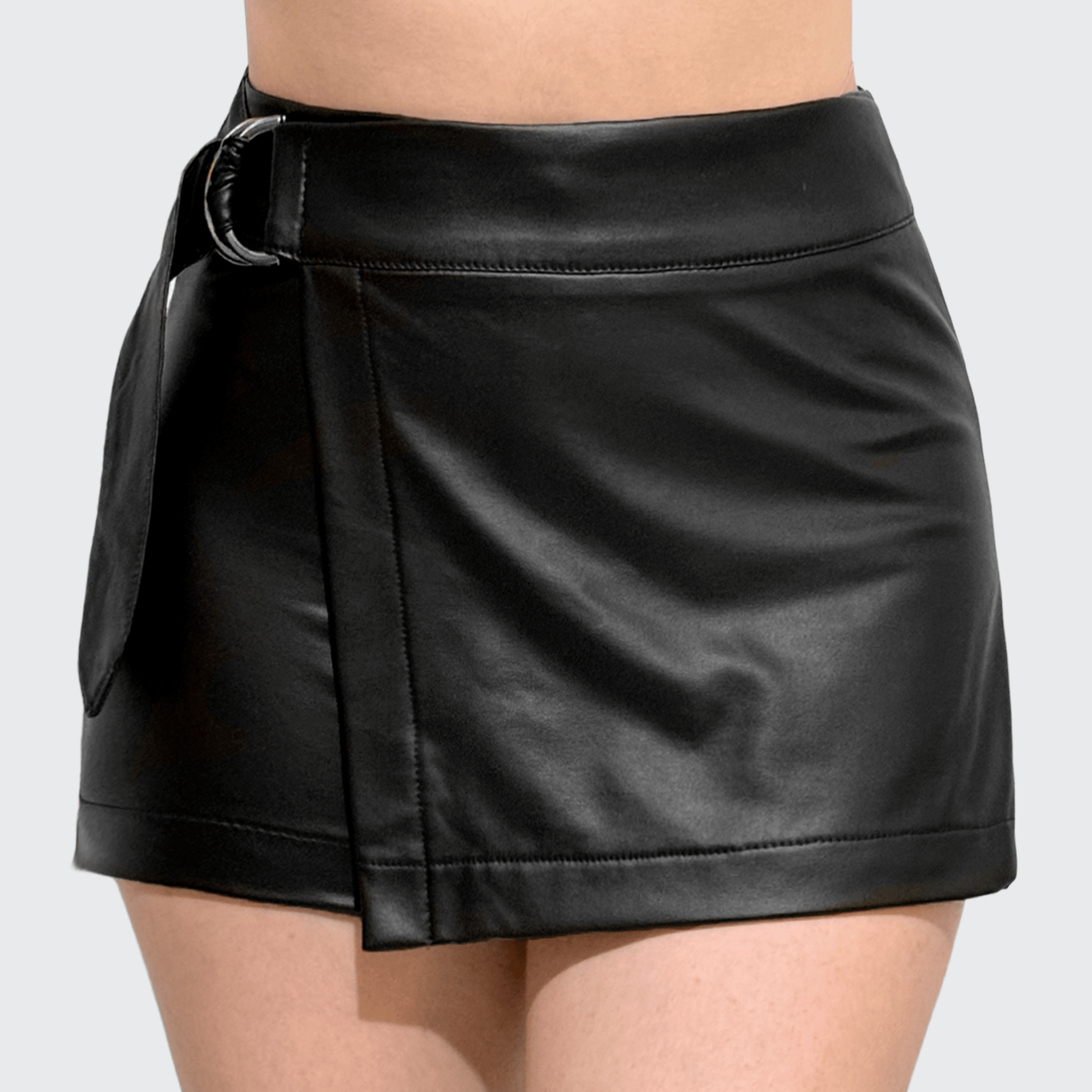 Short Falda Hebilla Metálica Doble D Tacto Aterciopelado - AIDEE GIAN