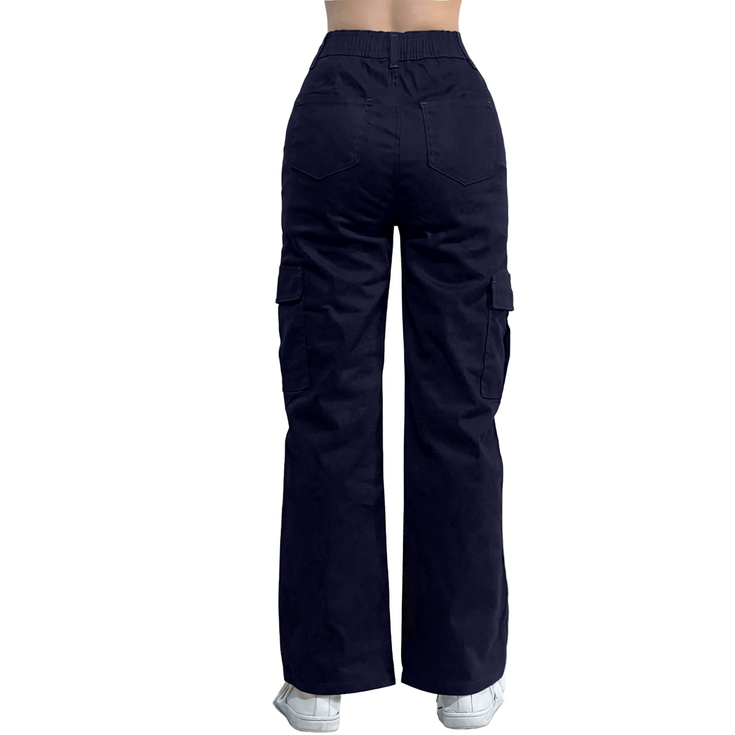 Jogger Cargo Mujer Wide Leg Gabardina Holgado