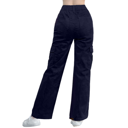 Jogger Cargo Mujer Wide Leg Gabardina Holgado