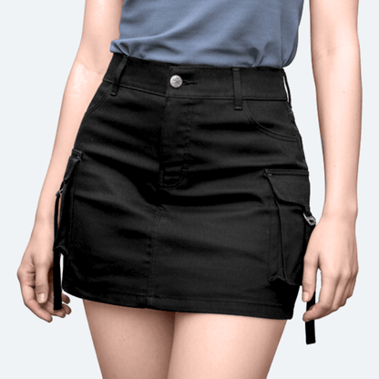 Short Falda Cargo Mujer Juvenil Gabardina - AIDEE GIAN