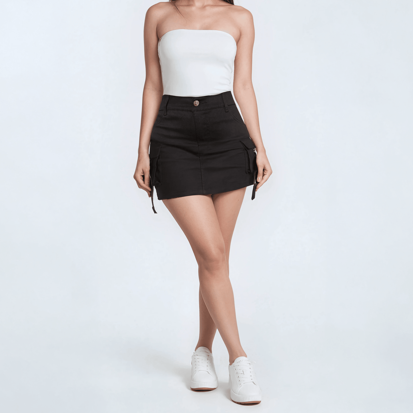 Short Falda Cargo Mujer Juvenil Gabardina - AIDEE GIAN